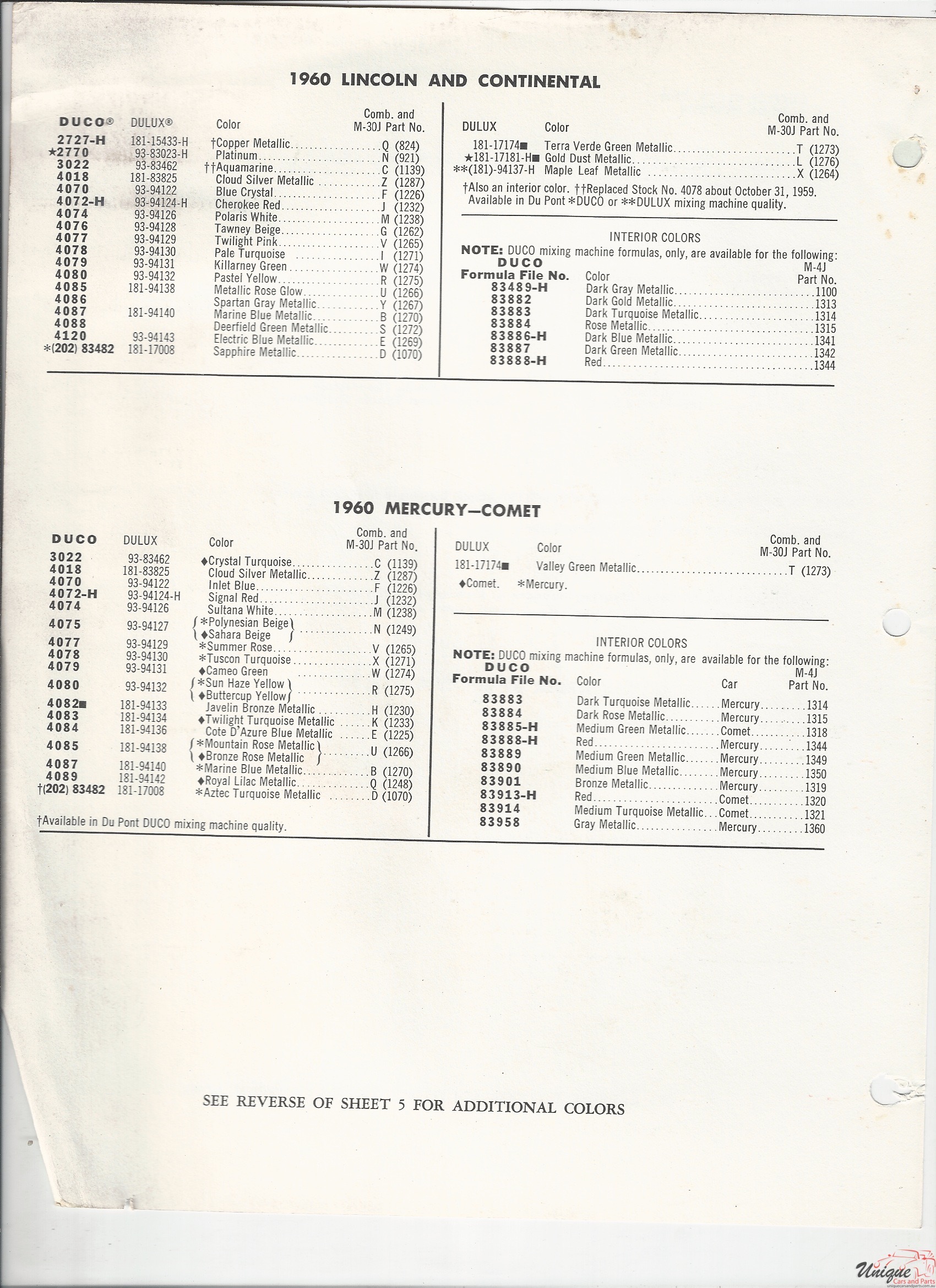 1962 Ford-7 Paint Charts